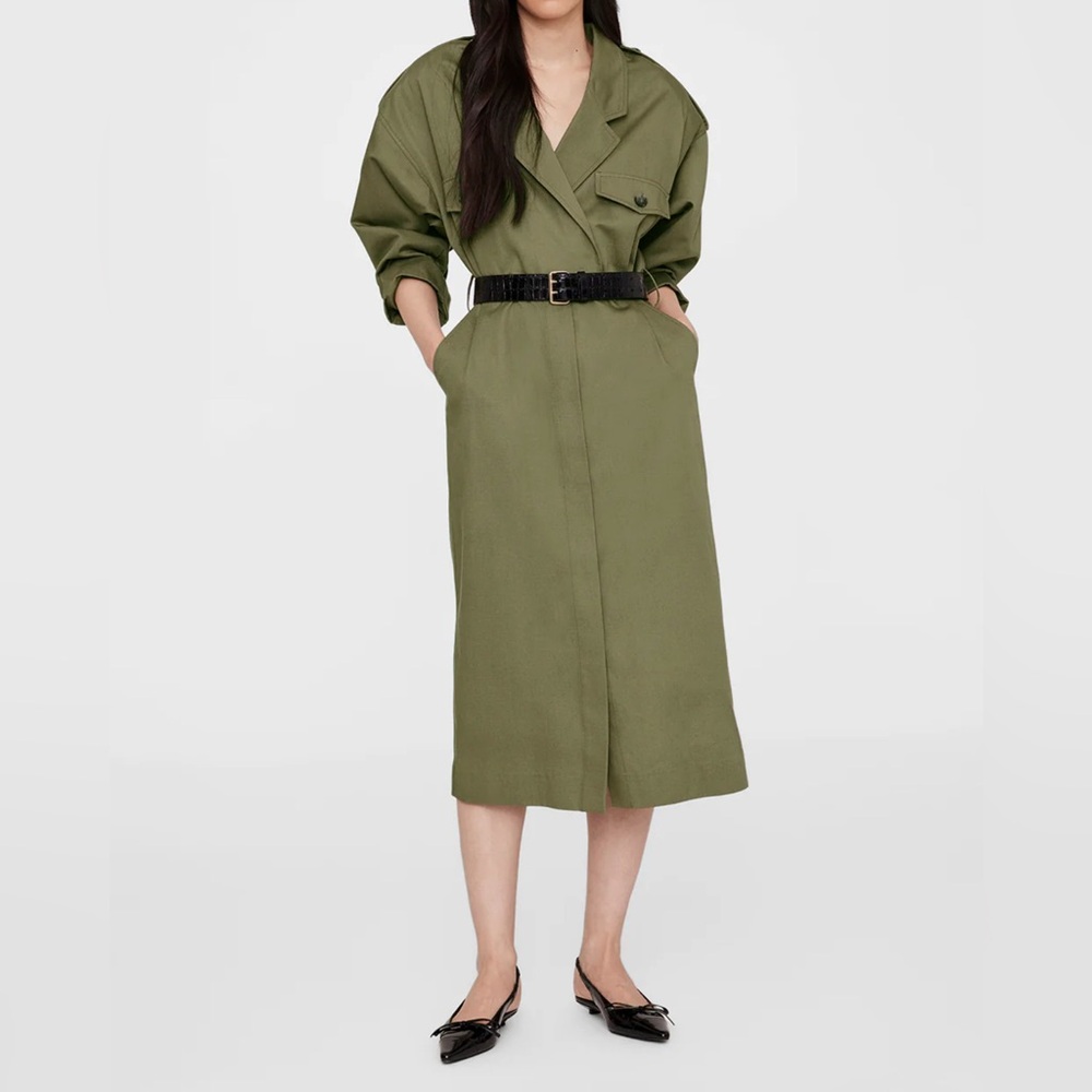 Anine Bing Zelda Dress - Olive